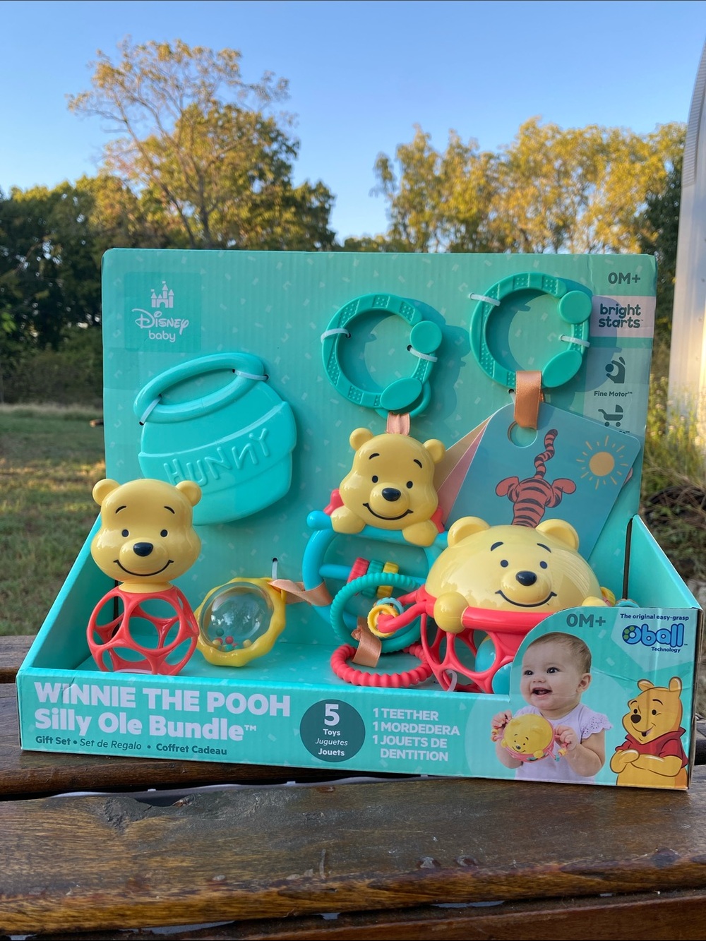 NEW Disney Baby Bright Starts Oball Winnie the Pooh Silly Ole Bundle Gift Set
